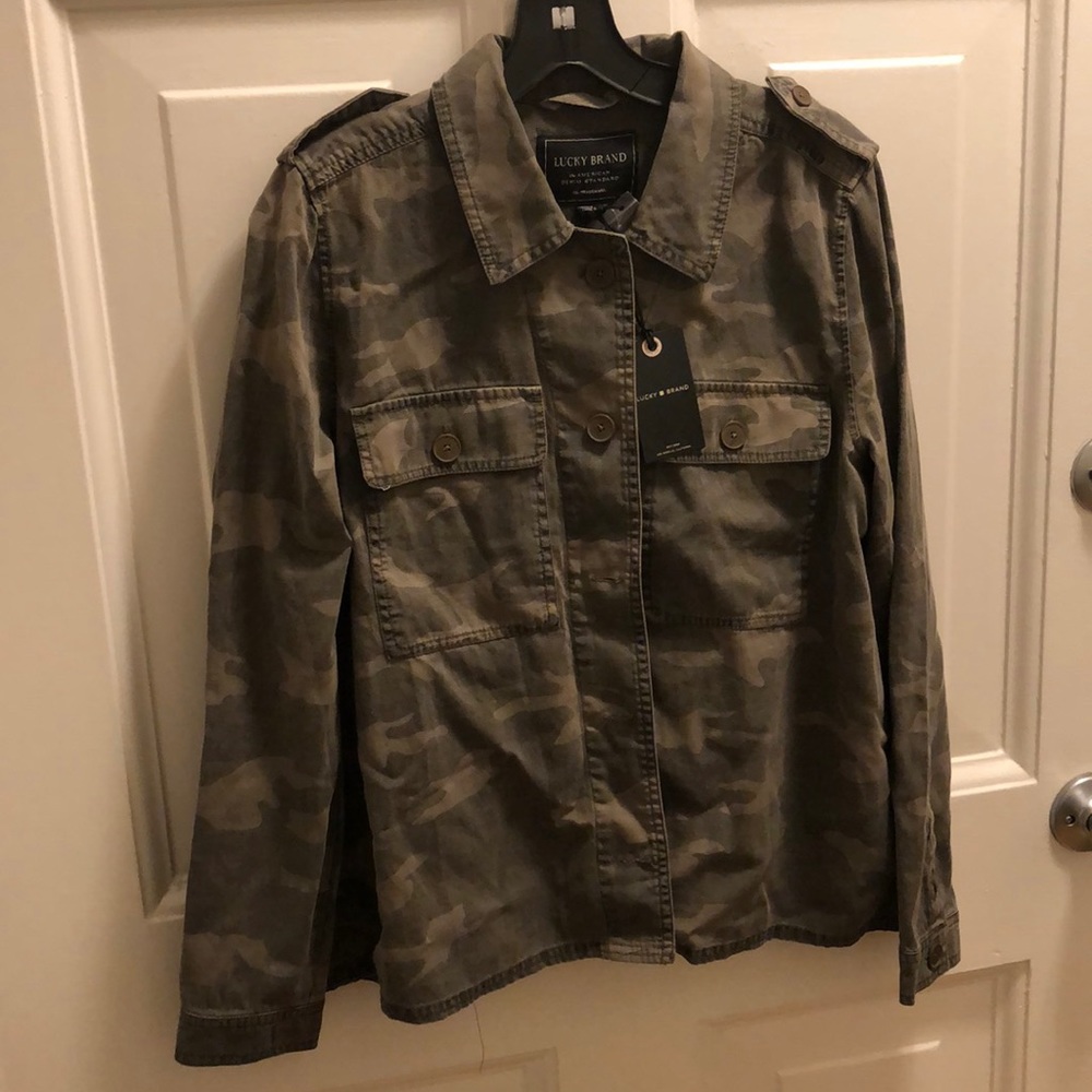 Lucky Brand Camouflage Shirt Jacket Medium